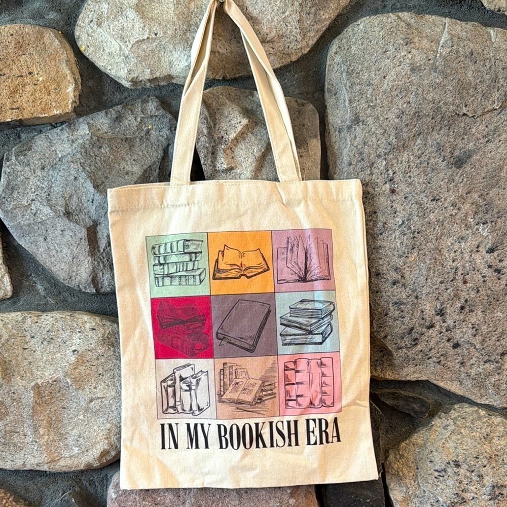 Canvas “In My Bookish Era”‎ Tote Bag with Book Design